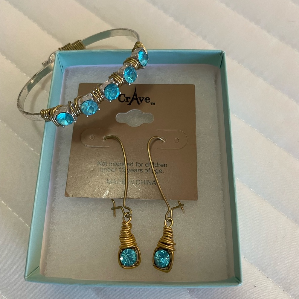CRave Gold and Turquoise Earrings